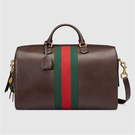 gucci leather duffle bag for men|authentic gucci duffle.